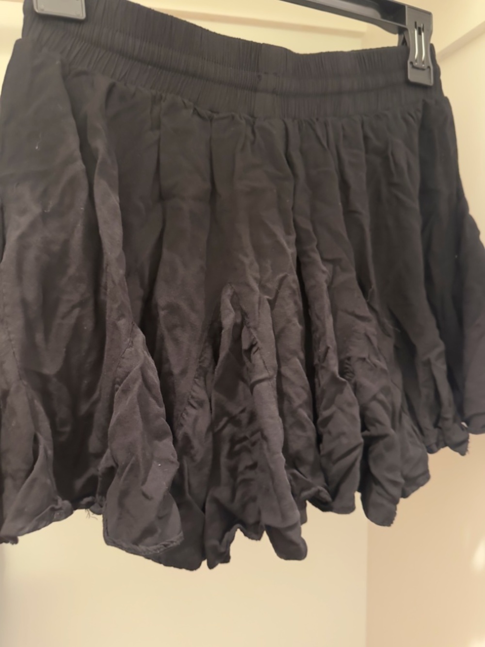 glam Black Ruffled Drawstring Skirt - Picture 2 of 4